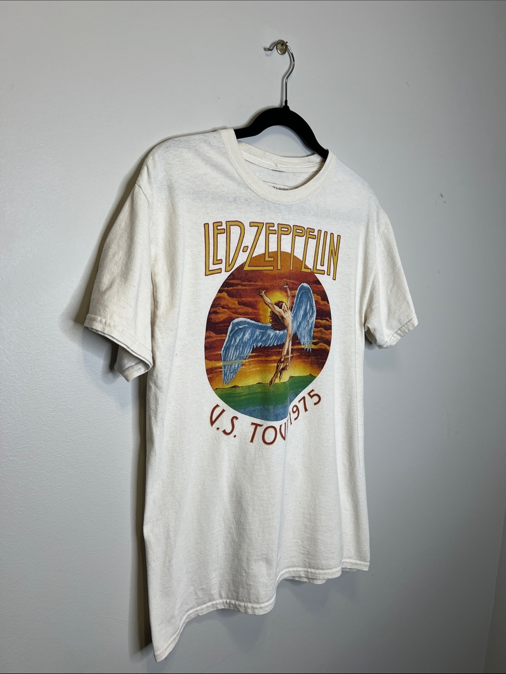 LED ZEPPELIN US Tour 1975 Graphic Print Band Tee size Medium - Picture 3 of 8